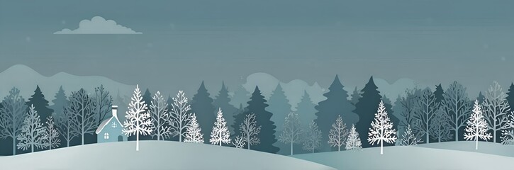 Obraz premium Christmas and winter background with minimalistic arts