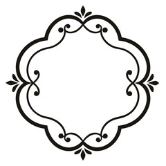 Simple decorative frame border with ornament