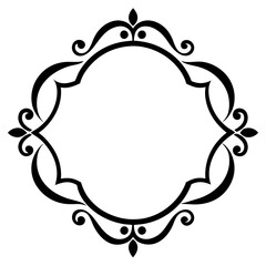 Simple decorative frame border with ornament