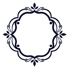 Simple decorative frame border with ornament