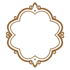 Simple decorative frame border with ornament