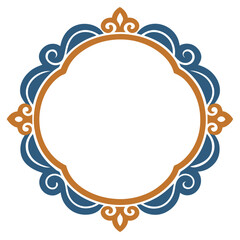 Simple decorative frame border with ornament
