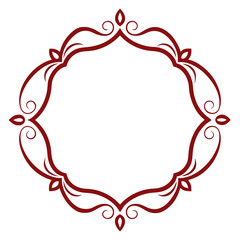 Simple decorative frame border with ornament