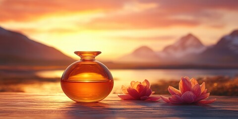 Essence container Commercial poster Product photograp