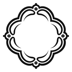 Simple decorative frame border with ornament