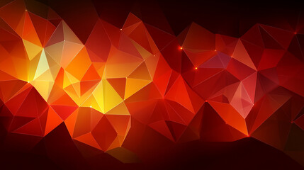 Abstract low-poly geometric pattern in dark and vibrant red shades, evoking modern design and energy. Perfect for backgrounds, branding, and digital projects emphasizing boldness and sophistication