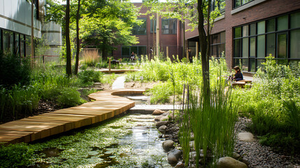A Visionary Educational Institute Employing Rainwater Irrigation Systems to Enhance Biodiversity and Student Engagement in Ecological Projects