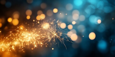 Fototapeta premium A captivating abstract representation of New Year's Eve celebrations.
