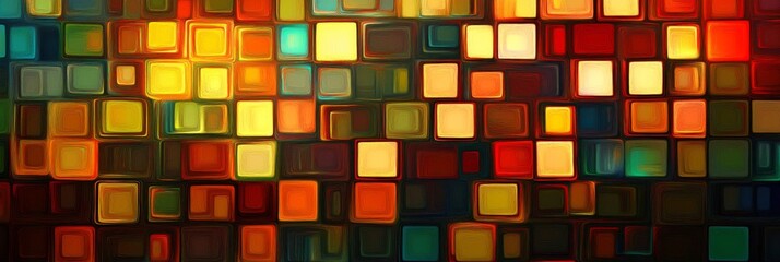 Abstract background with colorful squares, representing concepts of creativity, energy, diversity, vibrancy, and modern design.