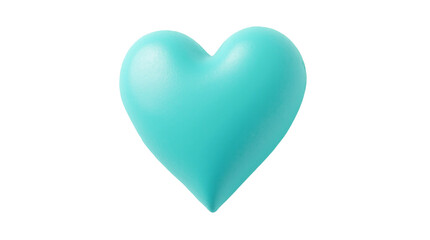 Fototapeta premium Turquoise Heart on Transparent Background (PNG).