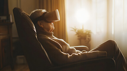 Elderly Individuals Engage in Virtual Reality to Boost Memory and Cognitive Skills in a Serene Setting