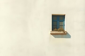 Obraz premium A single window on the building wall