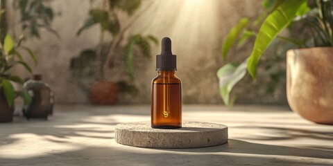 Face oil dropper bottle Commercial poster Product pho