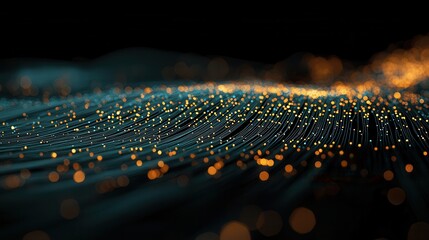 Fototapeta premium Light trails to represent data flow and showcase evolving internet infrastructure trends