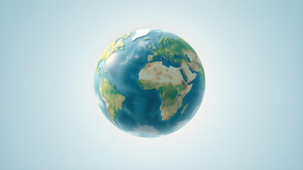 3d render planet earth. 3d rendering planet earth illustration. © Tichila