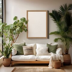 Boho Living Room - Frame Mockup