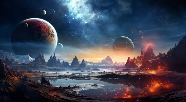 planets in the spache, planets in the dark