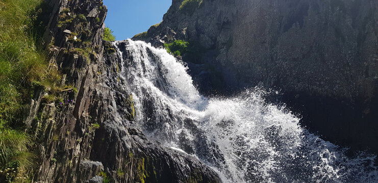 Waterfall near Chaukhi Mountain, Georgia