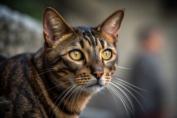 Fototapeta premium Cat Portrait with Intense Eyes