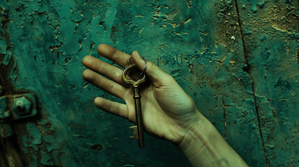 A close shot of a hand holding a key, ready to unlock something new, symbolizing potential opportunities.
