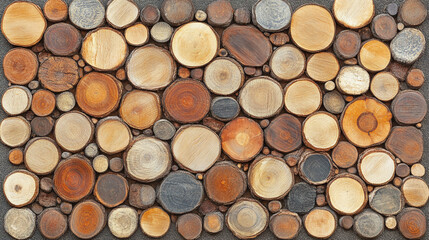 Close-up of a log wall, showcasing natural wood textures and intricate grain patterns. Symbolizes resilience, history, and nature's beauty, reflecting strength and simplicity in earthy tones