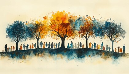 Create a visual representation of family support systems. Include extended family, friends, and community resources that contribute to a family's well-being, family support systems, extended family, 