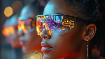 Virtual assistant avatars displayed in augmented reality during an interactive tech showcase