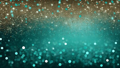 Fototapeta premium fun teal and turquoise glitter sparkle border background texture