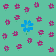 Seamless Pattern Design With Flowers