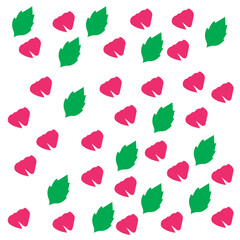 Obraz premium seamless pattern with petals and leaves