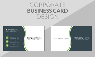 Obraz premium Business card design template, professional business card template, visiting card, Double-sided creative business card template