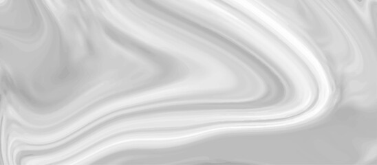 White and grey liquid marble pattern texture natural background.  Liquify Swirl white and gray color art. Beautiful drawing with the divorces and wavy lines in gray tones. 