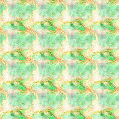 Seamless abstract texture with soft green and pastel peach watercolor patterns