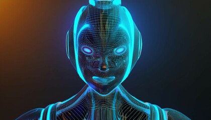 bot abstract background illustration 3d rendering