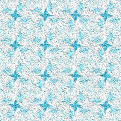 Seamless abstract texture with light blue and white textured floral patterns
