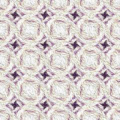 Seamless abstract texture with intricate lavender and cream circular patterns