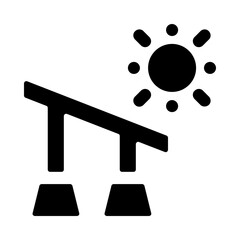 Solar Battery Panel Solid Icon