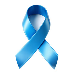 Blue ribbon ring on concept of Diabetes Day