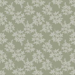 Fototapeta premium Flowers pattern, floral illustration. Fabric design