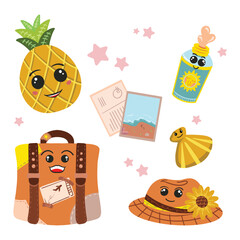 Hand drawn summer element collection