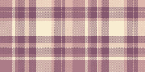 Swatch plaid seamless texture, pure background check textile. Dog tooth pattern vector fabric tartan in light and pink colors.