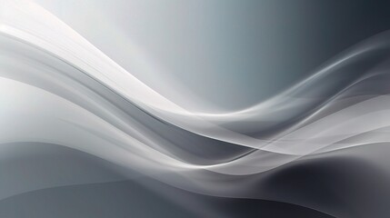 Soft Waves in Monochrome Gradient Abstract Design