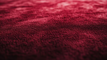 Close-up Texture of Red Velvet Fabric