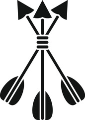 Three arrows tied together symbolize unity and strength, representing the power of collaboration and teamwork