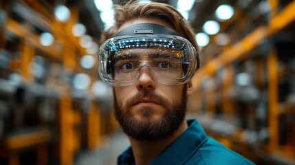 Virtual assistants in augmented reality glasses guiding workers in a warehouse environment