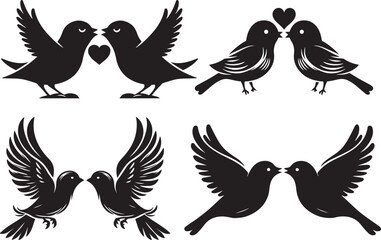 Happy Valentine Day cute bird vactor design.