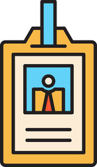 Business ID Card Badge Icon

