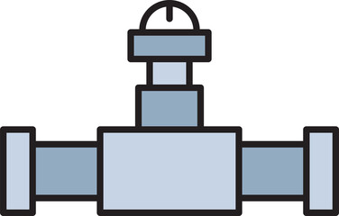 Obraz premium Valve and Pipeline Icon 