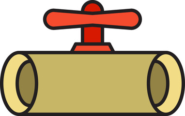Valve and Pipeline Icon