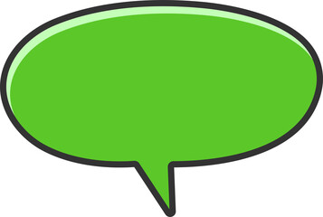 Blank Green Speech Bubble